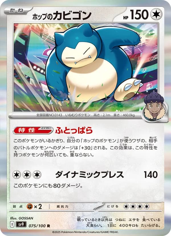 Hop's Snorlax, kortbilde fra TCGdex