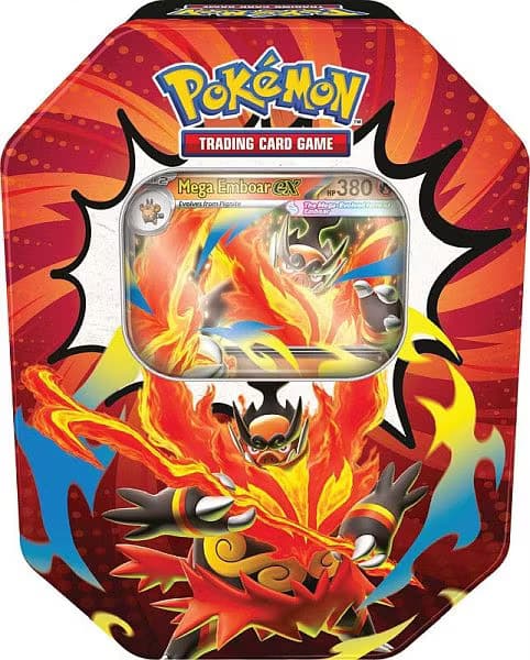 Ascended Heroes Tin: Mega Emboar ex, produktfoto
