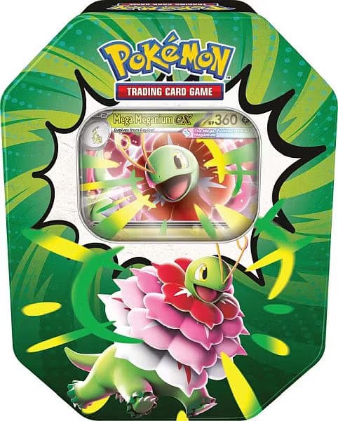 Ascended Heroes Tin: Mega Meganium ex, produktfoto