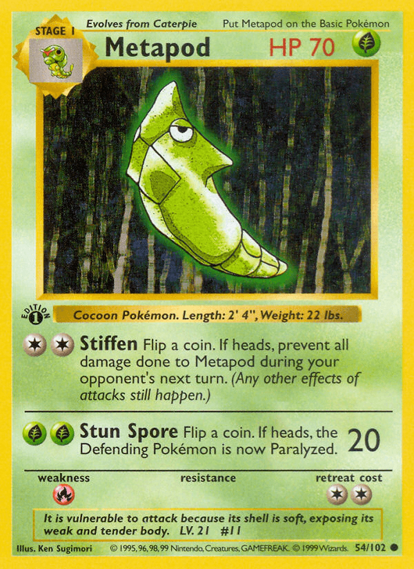 Metapod, kortbilde fra pokemontcg.io