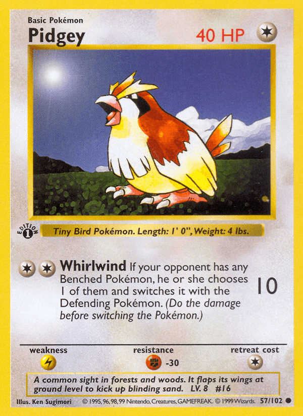 Pidgey, kortbilde fra pokemontcg.io