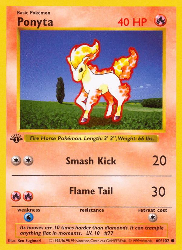 Ponyta, kortbilde fra pokemontcg.io