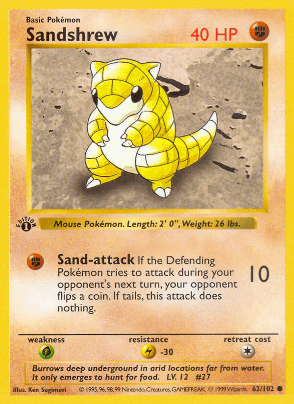 Sandshrew, kortbilde fra pokemontcg.io