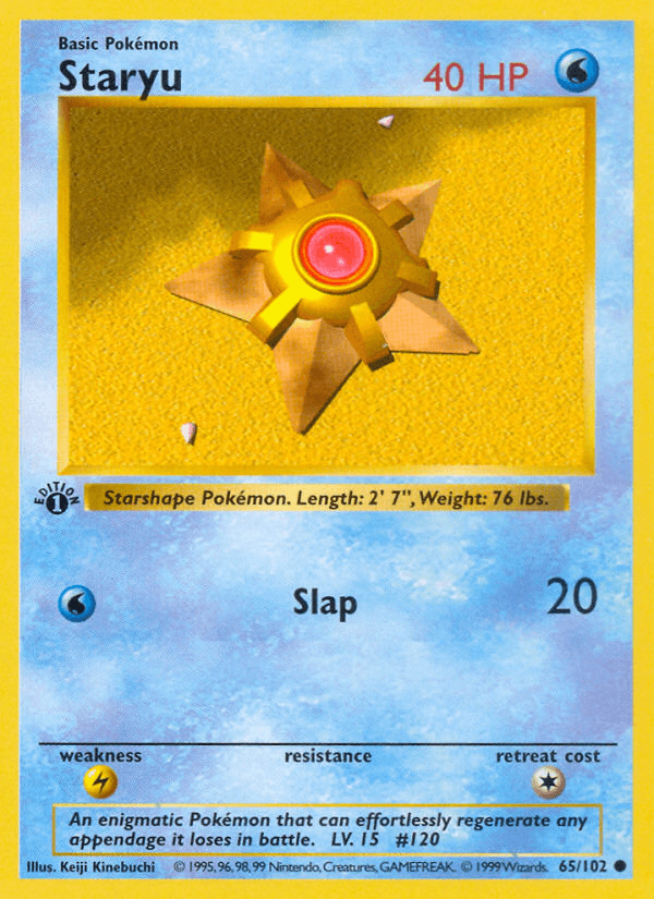 Staryu, kortbilde fra pokemontcg.io