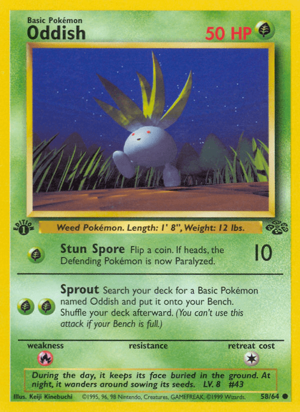 Oddish, kortbilde fra pokemontcg.io
