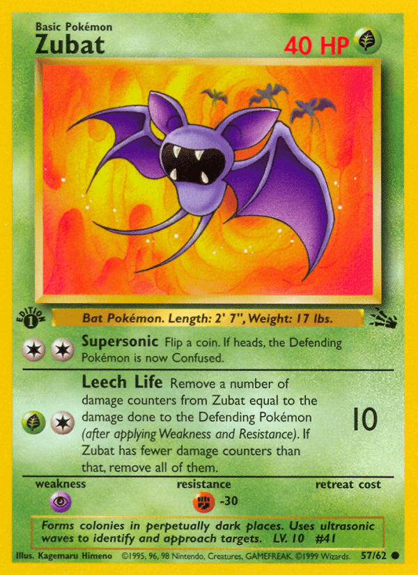 Zubat, kortbilde fra pokemontcg.io