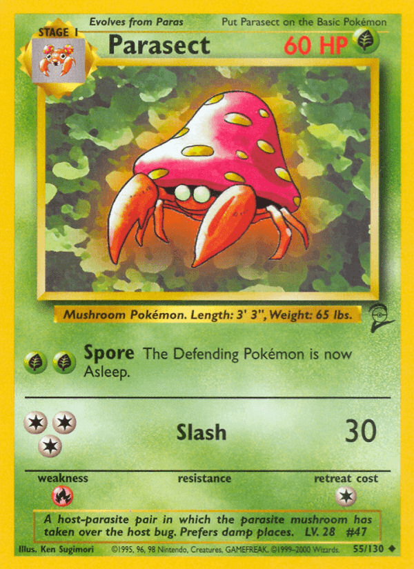 Parasect, kortbilde fra pokemontcg.io
