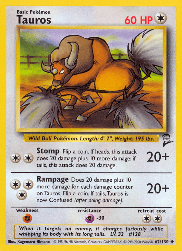 Tauros, kortbilde fra pokemontcg.io
