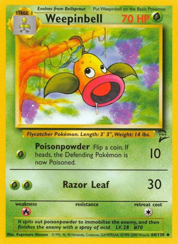 Weepinbell, kortbilde fra pokemontcg.io