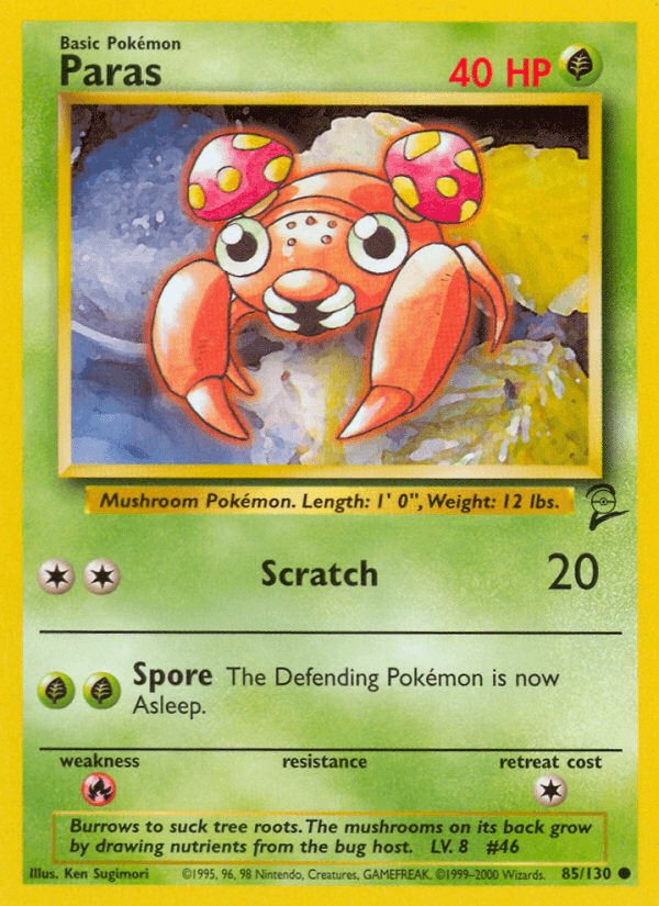 Paras, kortbilde fra pokemontcg.io