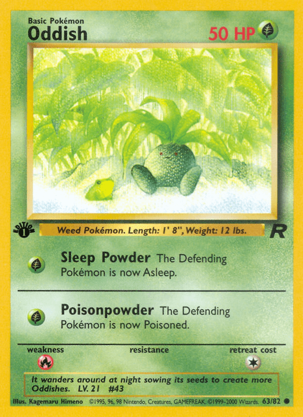 Oddish, kortbilde fra pokemontcg.io