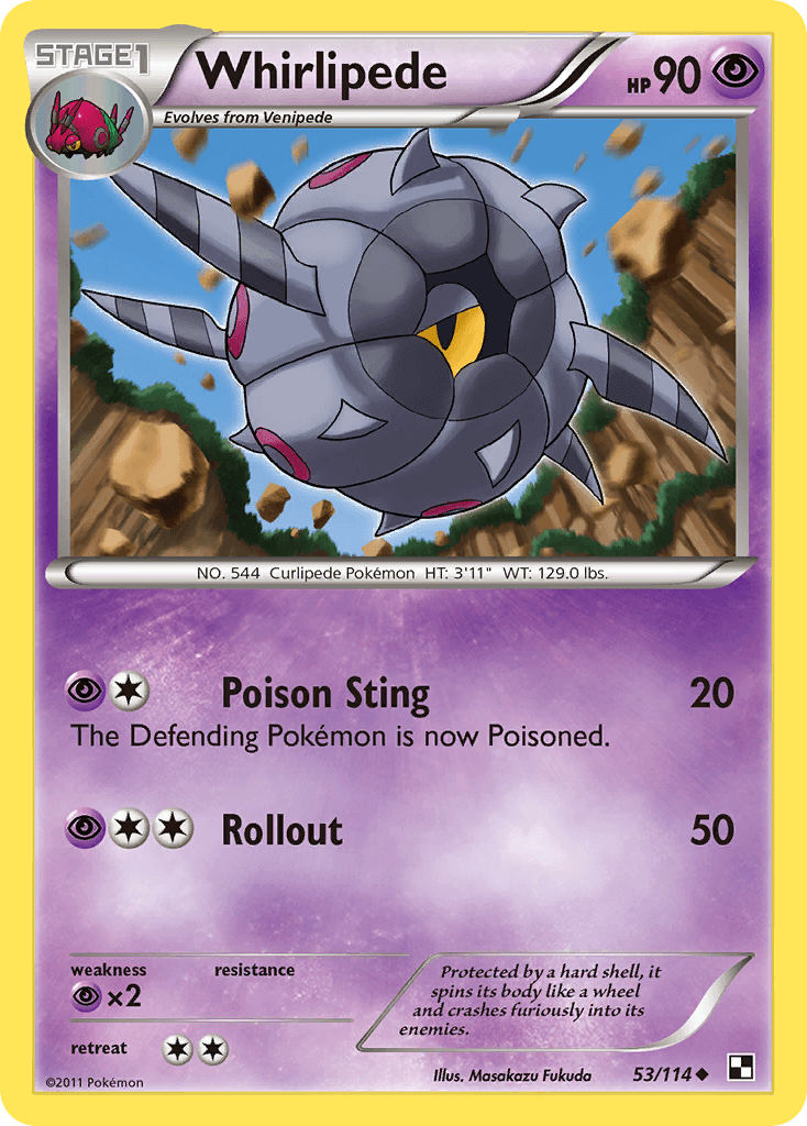 Whirlipede, kortbilde fra pokemontcg.io