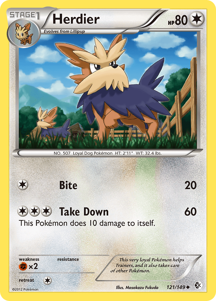 Herdier, kortbilde fra pokemontcg.io