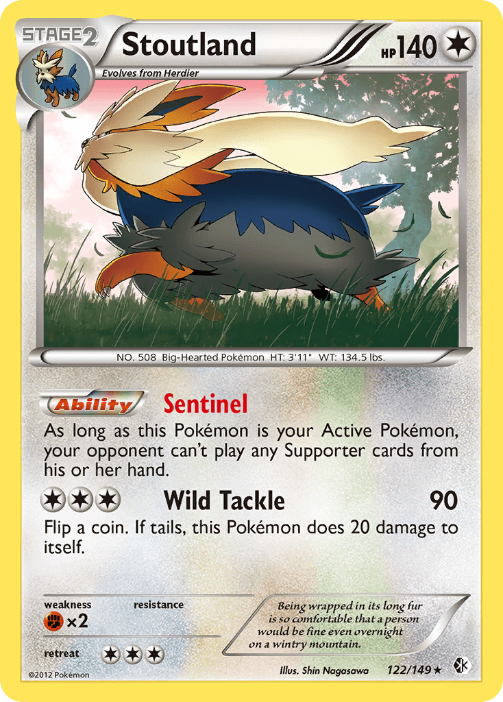 Stoutland, kortbilde fra pokemontcg.io