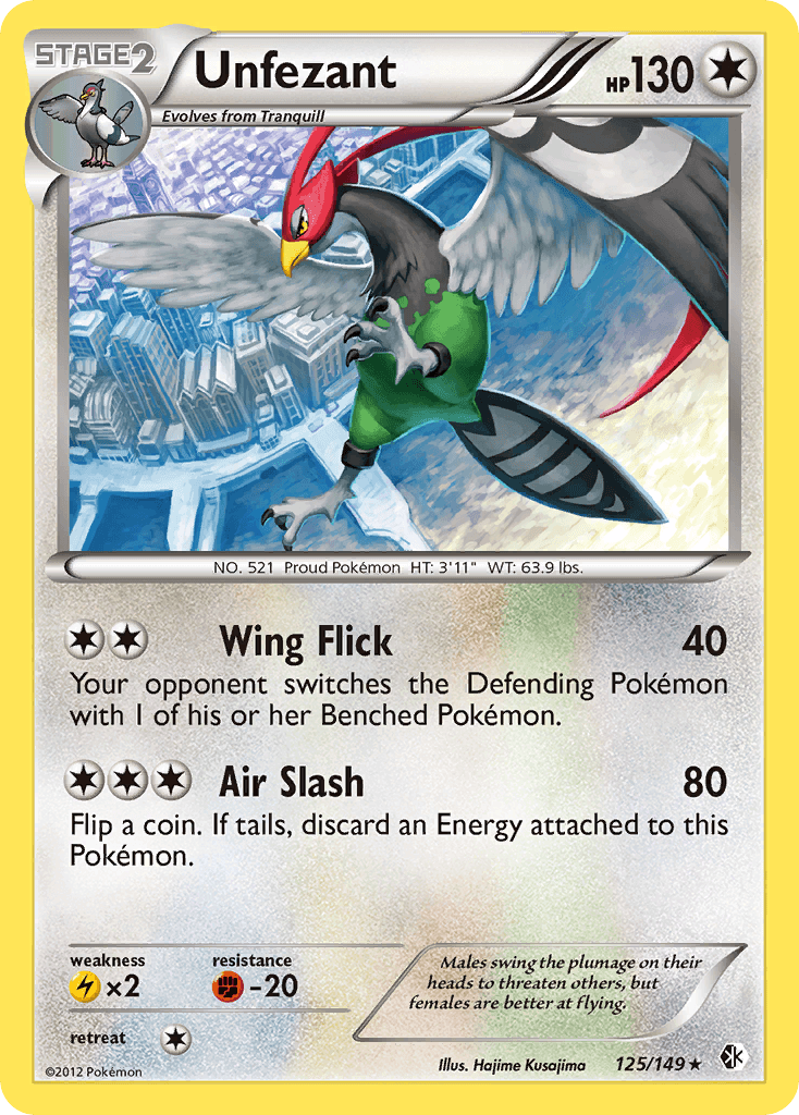 Unfezant, kortbilde fra pokemontcg.io