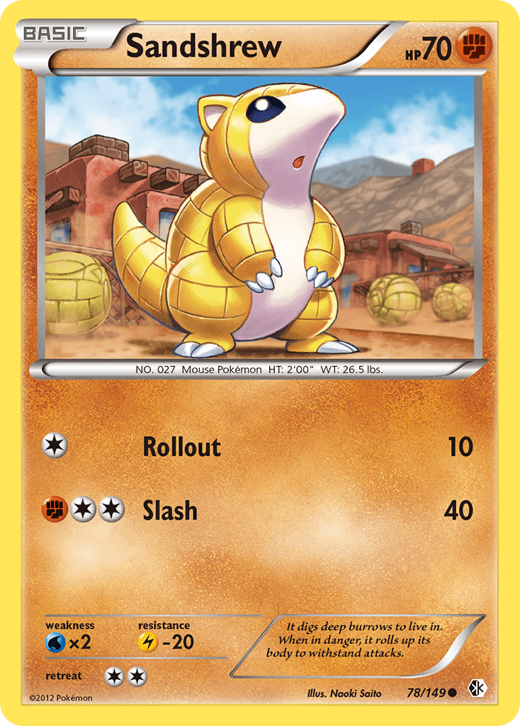 Sandshrew, kortbilde fra pokemontcg.io