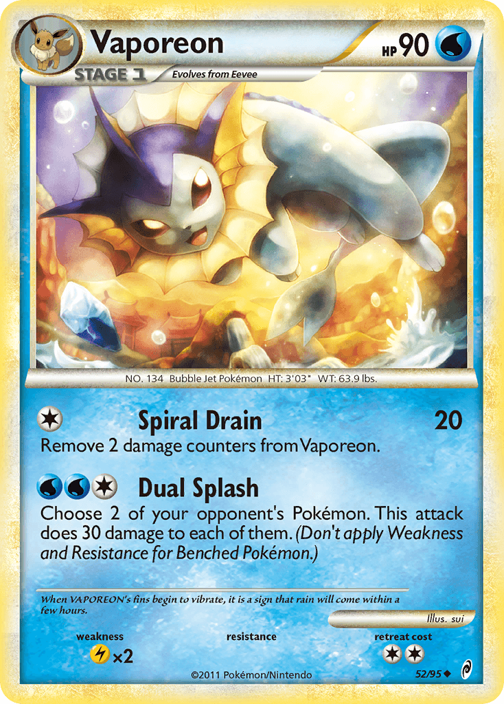 Vaporeon, kortbilde fra pokemontcg.io