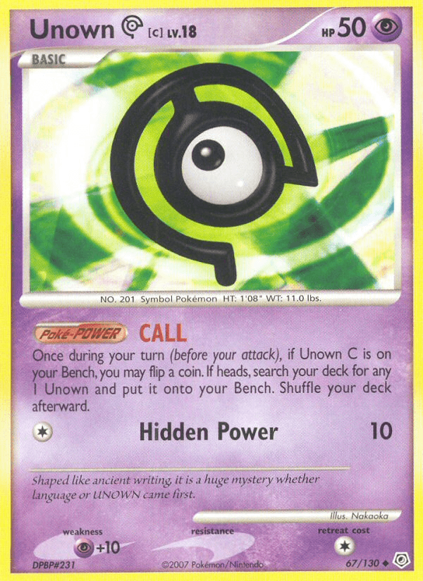 Unown [C], kortbilde fra pokemontcg.io