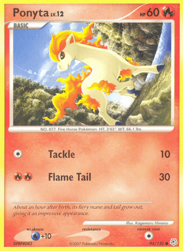 Ponyta, kortbilde fra pokemontcg.io
