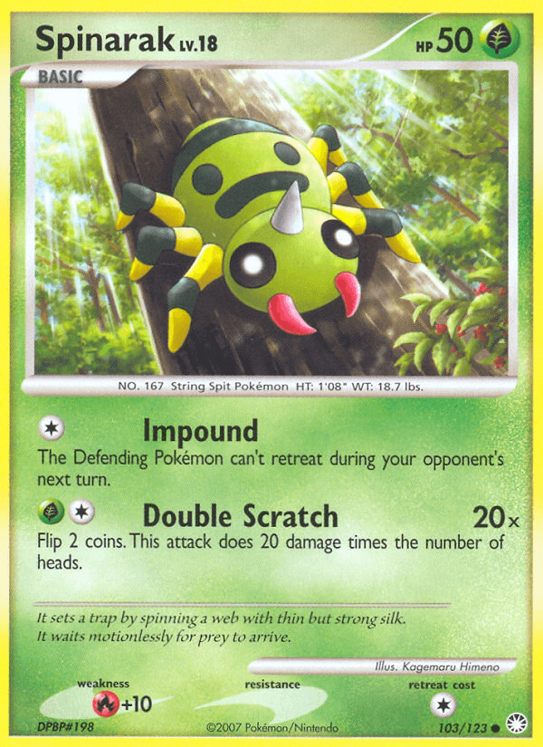 Spinarak, kortbilde fra pokemontcg.io