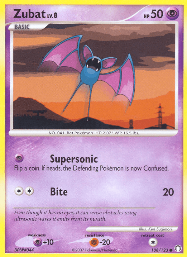 Zubat, kortbilde fra pokemontcg.io