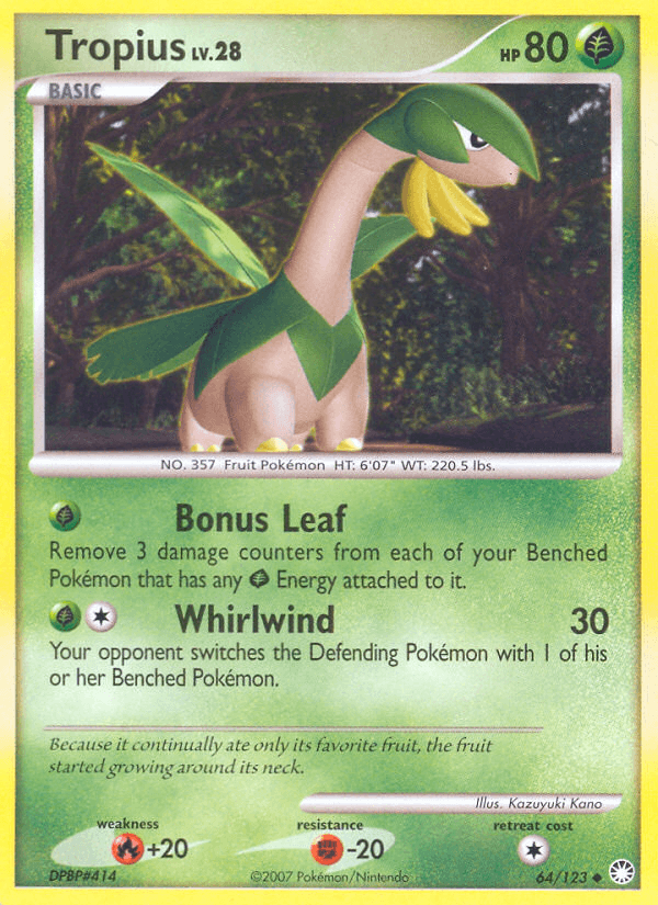 Tropius, kortbilde fra pokemontcg.io