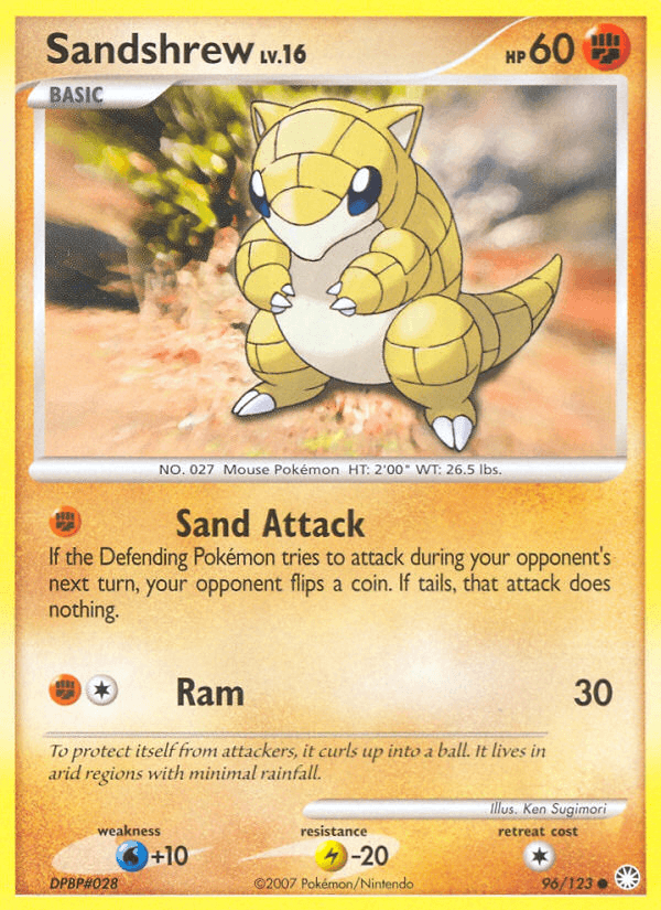 Sandshrew, kortbilde fra pokemontcg.io
