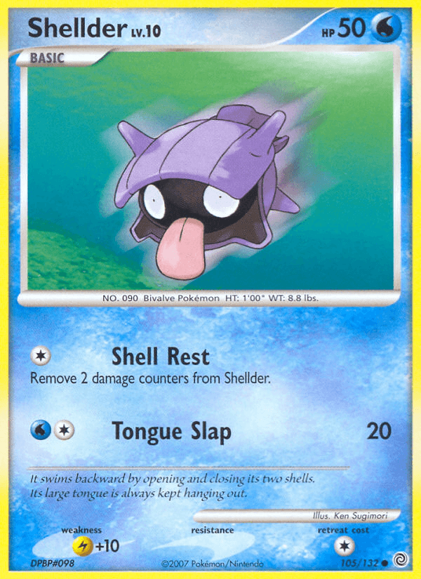 Shellder, kortbilde fra pokemontcg.io