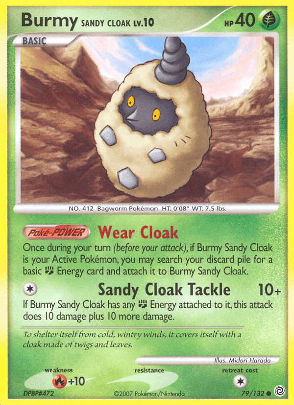Burmy Sandy Cloak, kortbilde fra pokemontcg.io