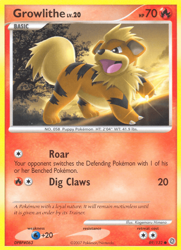 Growlithe, kortbilde fra pokemontcg.io