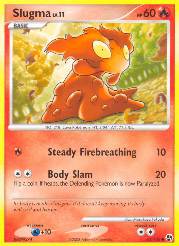 Slugma, kortbilde fra pokemontcg.io