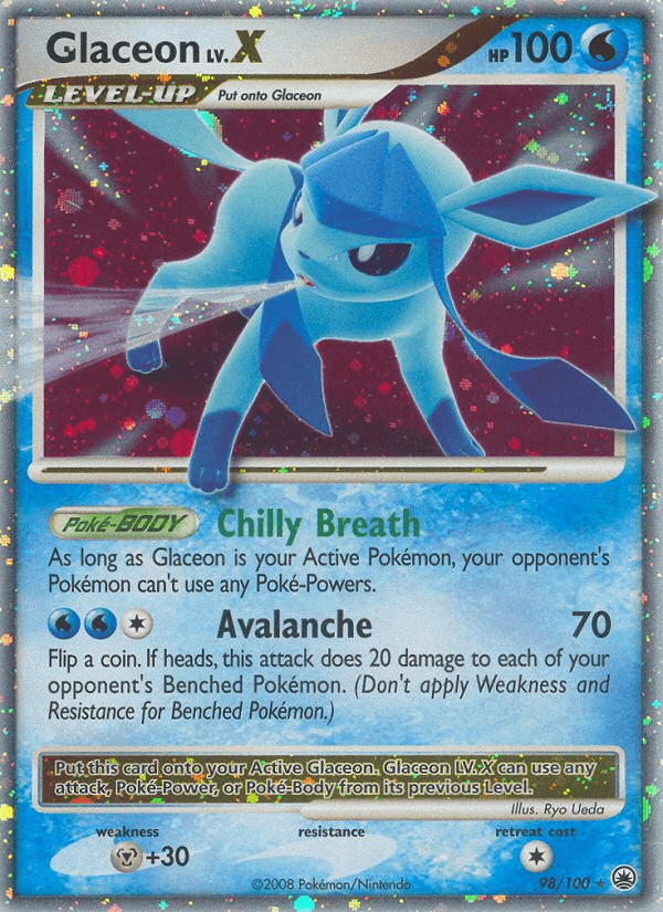Glaceon LV.X, kortbilde fra pokemontcg.io