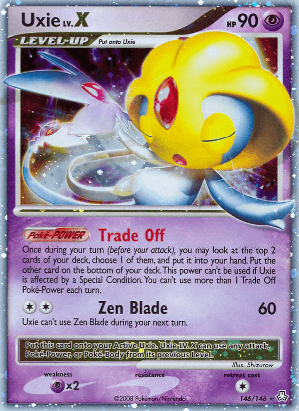Uxie LV.X, kortbilde fra pokemontcg.io