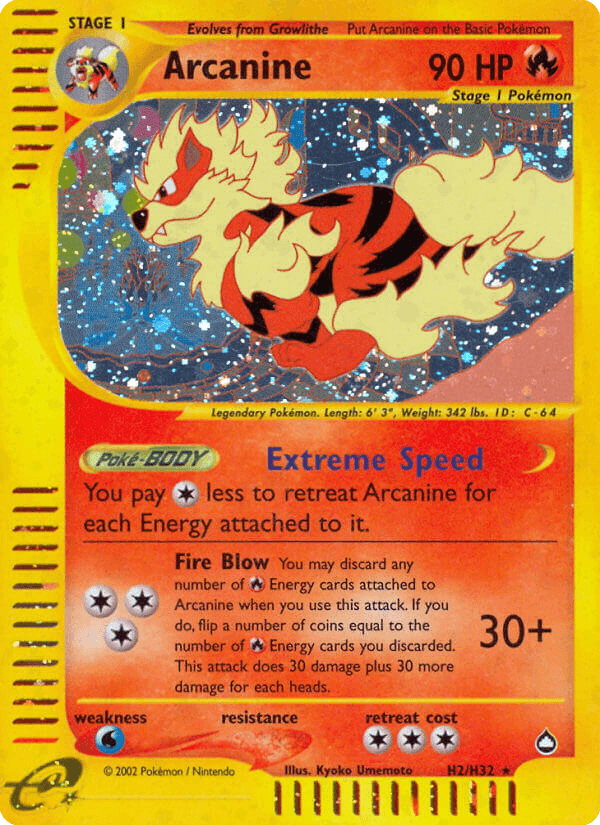 Arcanine, kortbilde fra pokemontcg.io