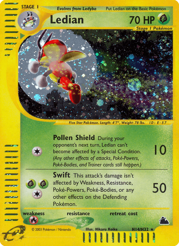 Ledian, kortbilde fra pokemontcg.io