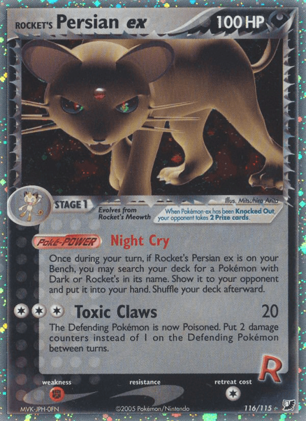Rocket's Persian ex, kortbilde fra pokemontcg.io