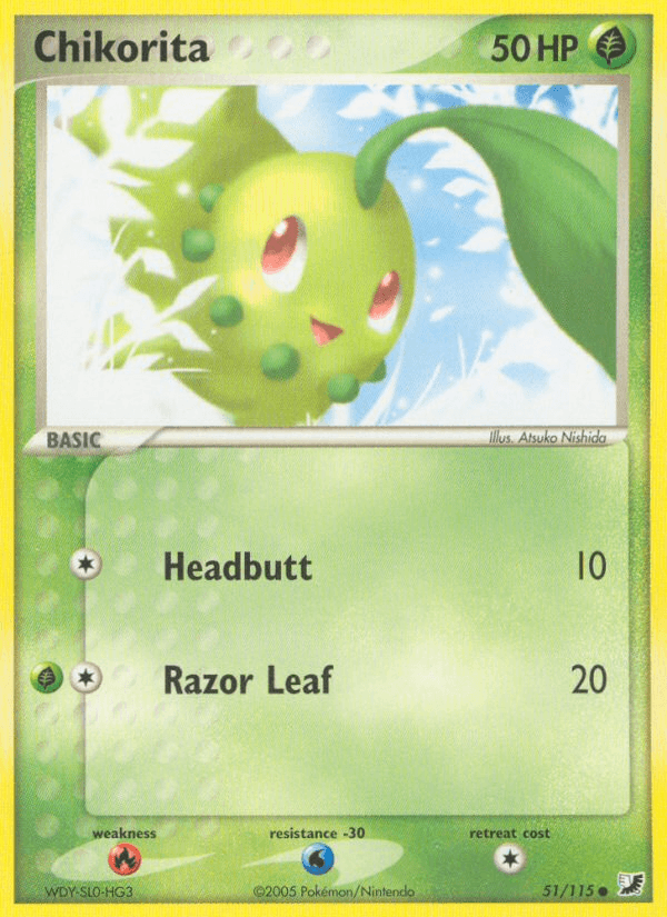 Chikorita, kortbilde fra pokemontcg.io
