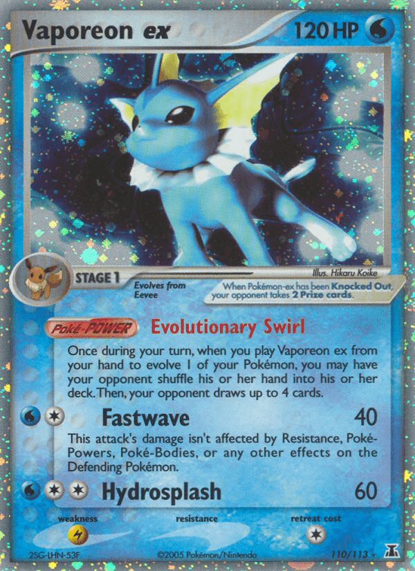 Vaporeon ex, kortbilde fra pokemontcg.io