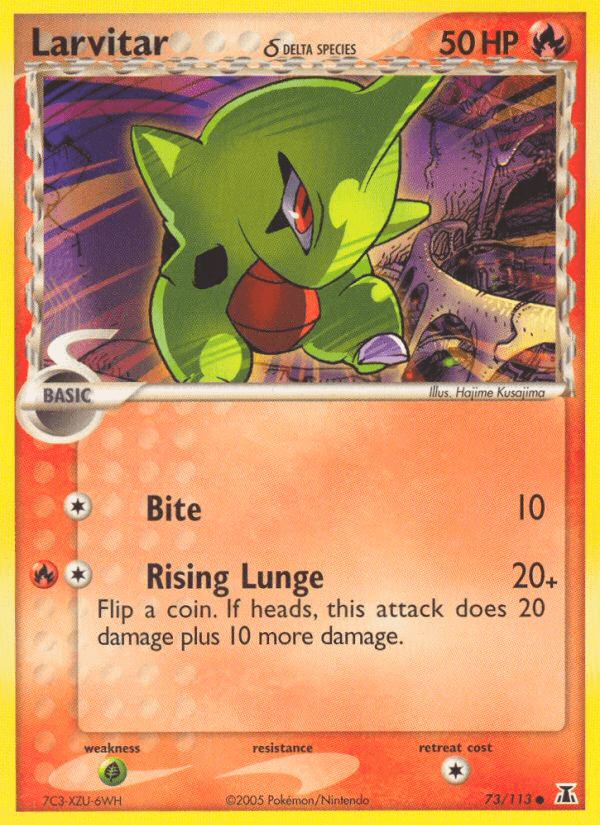 Larvitar δ, kortbilde fra pokemontcg.io