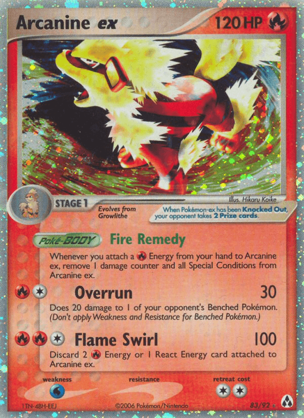 Arcanine ex, kortbilde fra pokemontcg.io