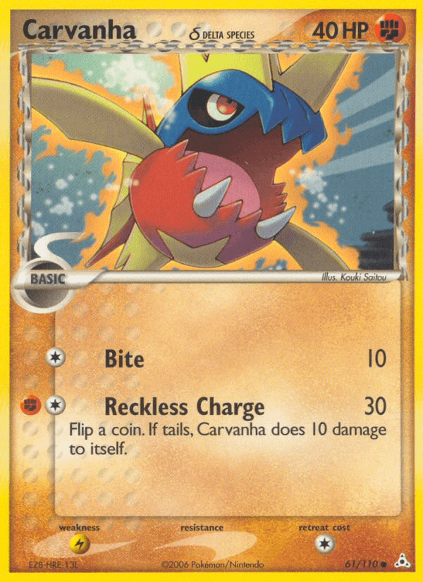 Carvanha δ, kortbilde fra pokemontcg.io