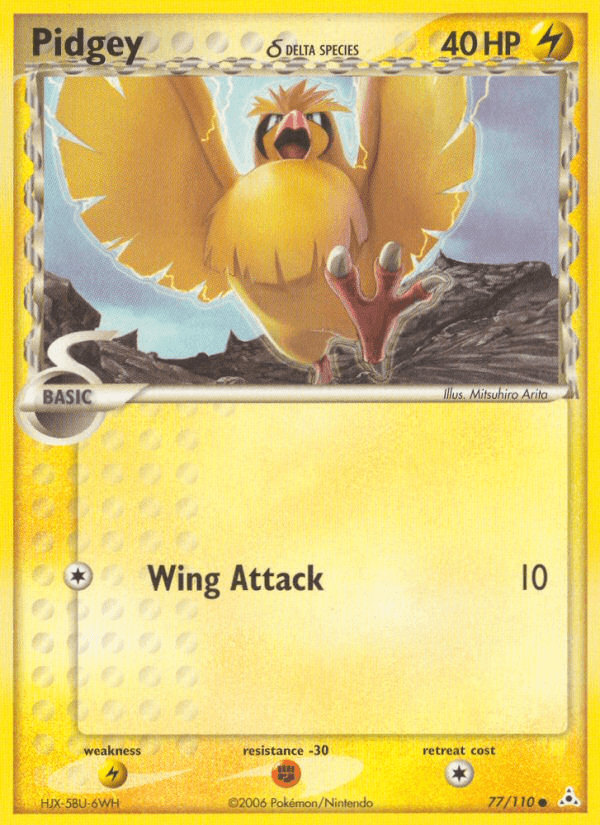 Pidgey δ, kortbilde fra pokemontcg.io