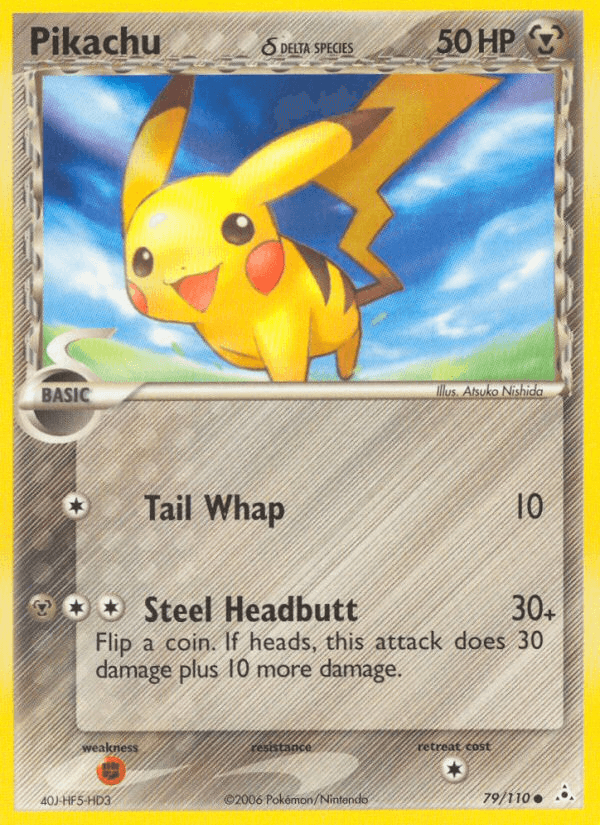 Pikachu δ, kortbilde fra pokemontcg.io