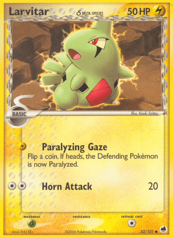 Larvitar δ, kortbilde fra pokemontcg.io