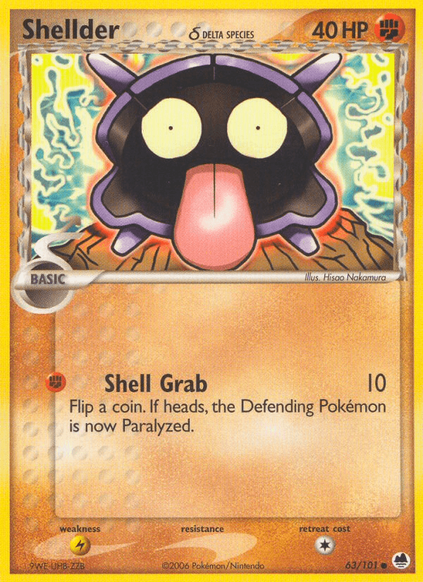 Shellder δ, kortbilde fra pokemontcg.io
