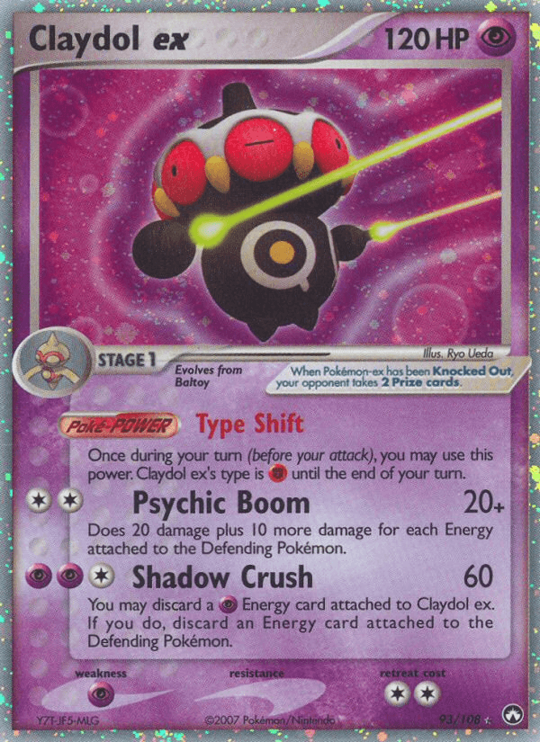 Claydol ex, kortbilde fra pokemontcg.io