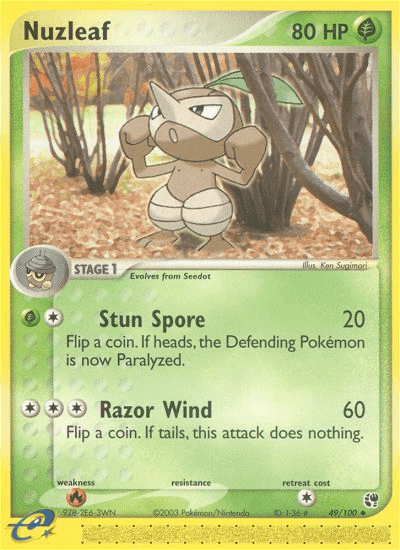 Nuzleaf, kortbilde fra pokemontcg.io