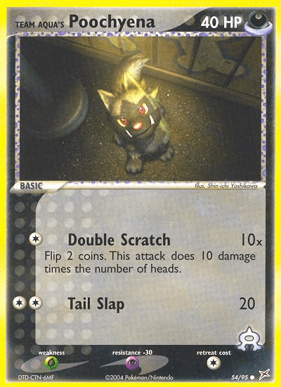 Team Aqua's Poochyena, kortbilde fra pokemontcg.io