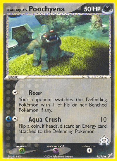 Team Aqua's Poochyena, kortbilde fra pokemontcg.io