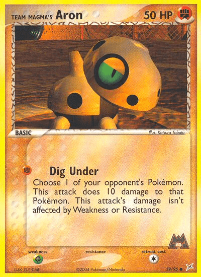 Team Magma's Aron, kortbilde fra pokemontcg.io